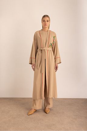 کیمونو و کافتان بژ زنانه LyocelلیترKarışımlı Aker - کد 905744226