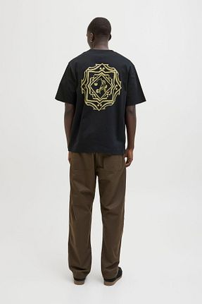 تیشرت مشکی مردانه اورسایز Jack & Jones - کد 891646915