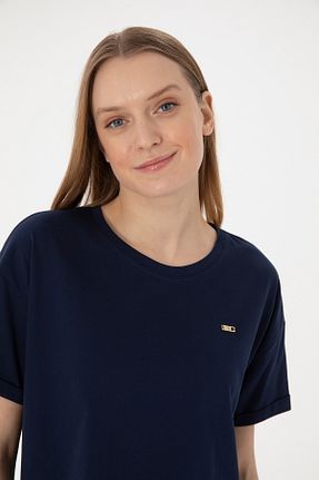 تیشرت سرمه ای زنانه یقه دوچرخه U.S. Polo Assn. - کد 905055017