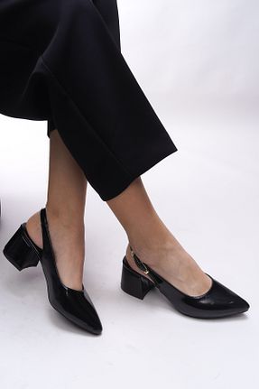 کفش پاشنه بلند کلاسیک مشکی زنانه چرم مصنوعی Riccon - کد 905054301