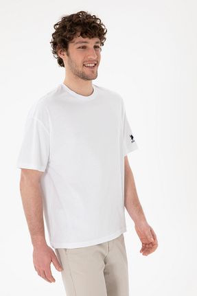 تیشرت سفید مردانه اورسایز U.S. Polo Assn. - کد 905076599