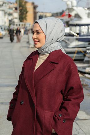 شال طوسی زنانه پنبه ای Armine - کد 905068384