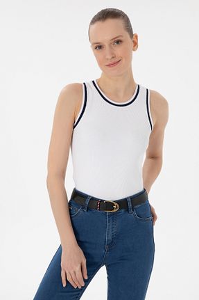تیشرت سفید زنانه یقه دوچرخه U.S. Polo Assn. - کد 839269021