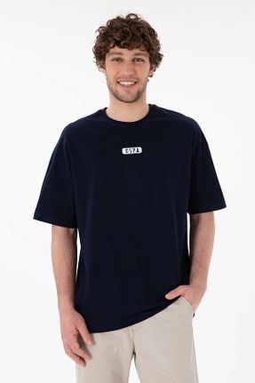 تیشرت سرمه ای مردانه اورسایز U.S. Polo Assn. - کد 905105411