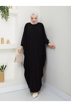 کلاه و ابایا مشکی زنانه پنبه ای MODAMÜNASİP - کد 905106615
