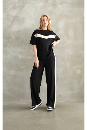 ست کرمکن اسپرت مشکی زنانه پنبه پلی استر sportiness - کد 906429008