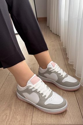 کفش اسنیکر سفید زنانه بند دار Dark Shoes - کد 813582521