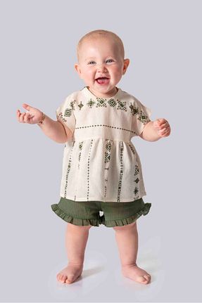 ست نوزادی سبز بچه گانه پنبه ای Kids - کد 917734323