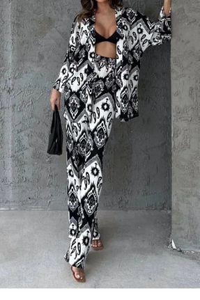 ست بالاتنه و پائین تنه مشکی زنانه بافتنی Tanos - کد 905147019