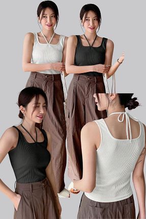 بلوز رنگی زنانه Boyundan Bağlamalı Lenezza - کد 905147259