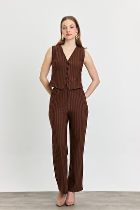 ست بالاتنه و پائین تنه قهوه ای زنانه رگولار Rays - کد 882201525