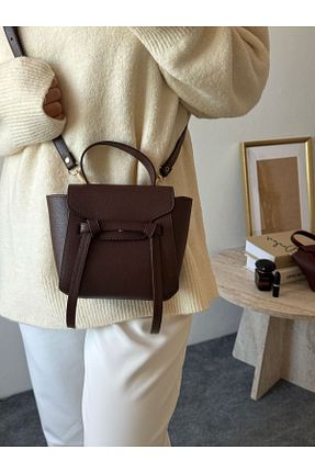 کیف دوشی قهوه ای زنانه چرم مصنوعی fao polo - کد 905168927
