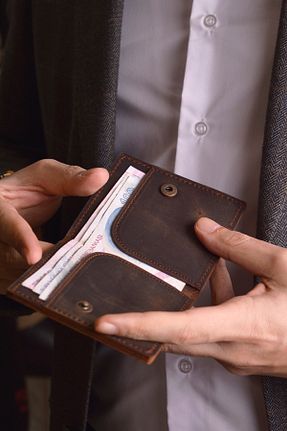 کیف پول قهوه ای مردانه سایز متوسط Jewelmim - کد 826247027