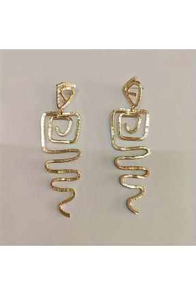 گوشواره جواهر زرد روکش طلا GIFTPALACE - کد 905245184