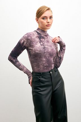 بادی بنفش زنانه یقه نیم ماهیگیر Yefrastore - کد 905244445