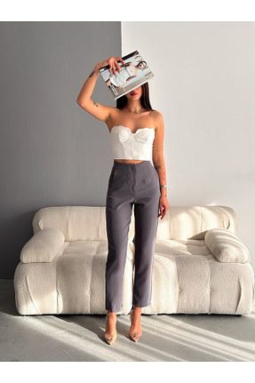 شلوار طوسی زنانه پارچه winmoda - کد 905245729