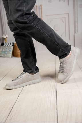 کفش اسنیکر طوسی مردانه چرم اصل DAXİS Sportwear Company - کد 905060133