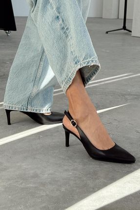 کفش پاشنه بلند کلاسیک رنگی زنانه چرم خالص nope21shoess - کد 905260046