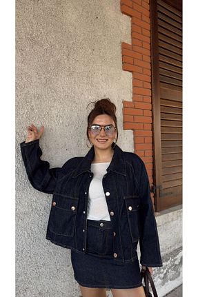 دامن آبی زنانه پنبه ای Fistan Byn Melisa - کد 905273750