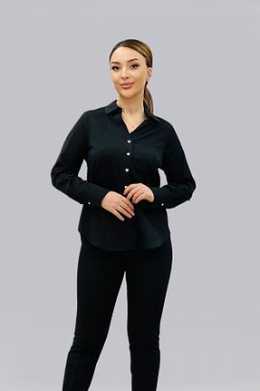 پیراهن مشکی زنانه رگولار Ekol - کد 905273168