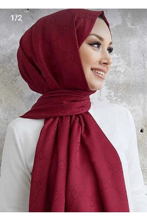 شال زرشکی زنانه پنبه ای helya scarf - کد 905268871