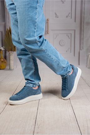 کفش اسنیکر آبی مردانه چرم اصل DAXİS Sportwear Company - کد 905283057