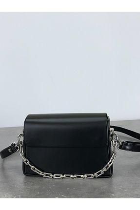 کیف دوشی مشکی زنانه چرم مصنوعی ESNASTORE - کد 905145199