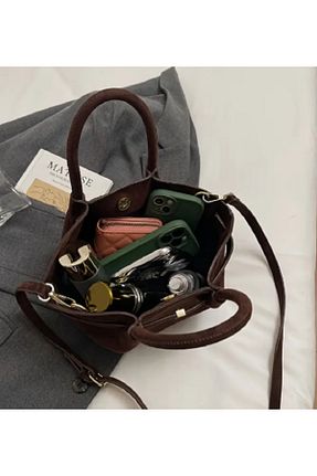 کیف دوشی قهوه ای زنانه جیر TChic - کد 905290271