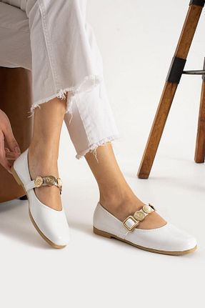 بابت سفید زنانه TRENDBU AYAKKABI - کد 905295023