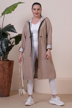 ترنچکت حجاب قهوه ای زنانه پلی استر Ferace - کد 647262637