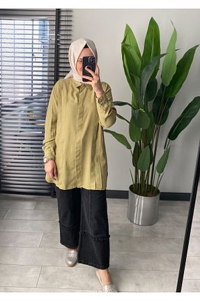 پیراهن حجاب سبز زنانه رگولار My Magazin - کد 905333067
