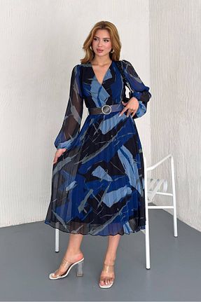 لباس آبی زنانه بافتنی Neşeli Butik - کد 905320751