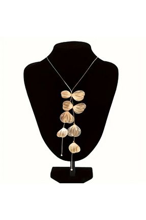 گردنبند جواهر زرد زنانه روکش طلا GIFTPALACE - کد 905321109