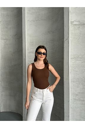 رکابی قهوه ای زنانه بدون آستین LePold - کد 905330901