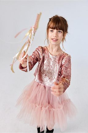 ست بالاتنه و پائین تنه صورتی بچه گانه بافت Le Mabelle - کد 880630383