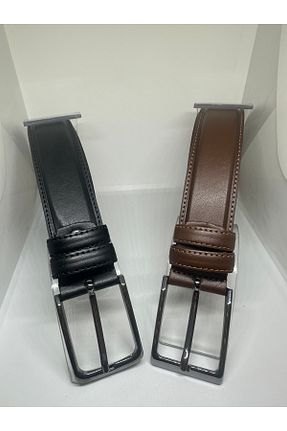 کمربند قهوه ای مردانه چرم مصنوعی Yurtsever - کد 876379291