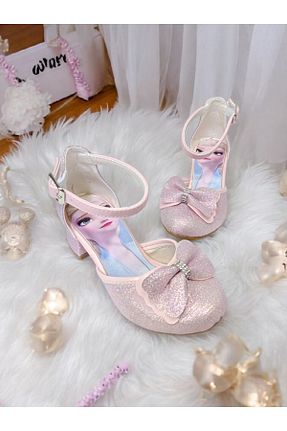 کفش پاشنه بلند کلاسیک صورتی بچه گانه پارچه ای pediashoes - کد 896045333