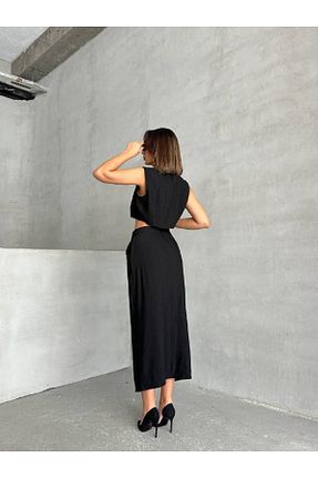 ست بالاتنه و پائین تنه مشکی زنانه بافتنی Supremacy - کد 905339368