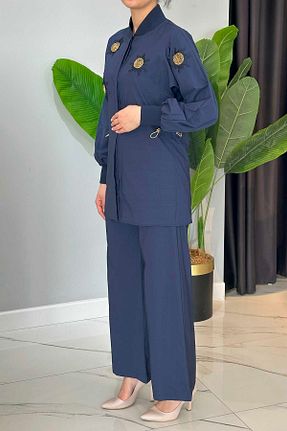 ست بالاتنه و پائین تنه حجاب سرمه ای زنانه رگولار Missemramiss - کد 905337259