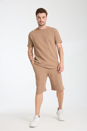 ست بالاتنه و پائین تنه قهوه ای مردانه بافت KAPHONE - کد 905385605
