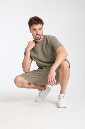 ست بالاتنه و پائین تنه خاکی مردانه بافت KAPHONE - کد 905385316