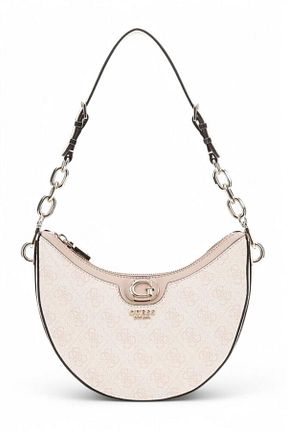 کیف دوشی بژ زنانه چرم مصنوعی Guess - کد 902641567