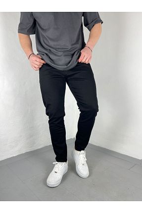 شلوار مشکی مردانه جین OVERİSE - کد 905389740