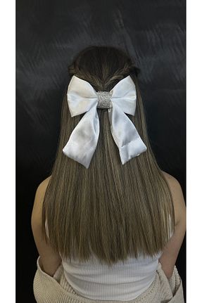 گیره سر سفید زنانه ساتن MegssStore - کد 905388951