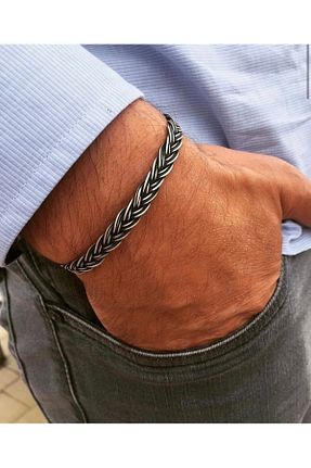 دستبند نقره متالیک زنانه 925 عیار ES - کد 897499071