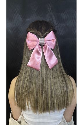 گیره سر صورتی زنانه ساتن MegssStore - کد 905389044
