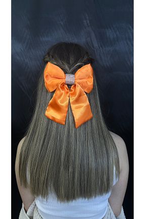 گیره سر نارنجی زنانه ساتن MegssStore - کد 905388980
