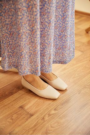 بابت بژ زنانه چرم مصنوعی MİLAYA SHOES - کد 901943373