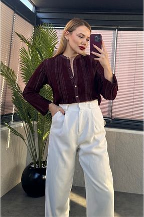 رویه زرشکی زنانه بافتنی MİR STORE - کد 881897851