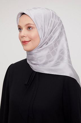 روسری طوسی 90 x 90 Levidor - کد 905399877